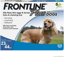 Load image into Gallery viewer, Frontline Plus Flea and Tick Treatment for Dogs 6 Month Medium Dog 23-44 Pounds
