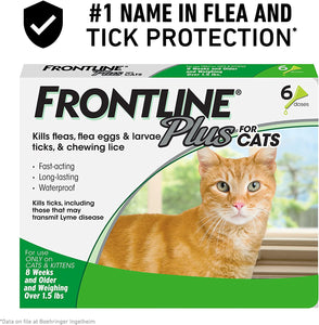 Frontline Plus Flea & Tick Spot Treatment for Cats 6 Month