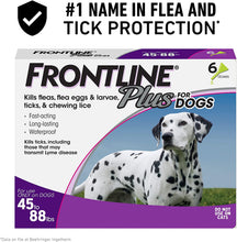 Load image into Gallery viewer, Frontline Plus Flea and Tick Treatment for Dogs 6 Month Large Dog 45-88 Pounds
