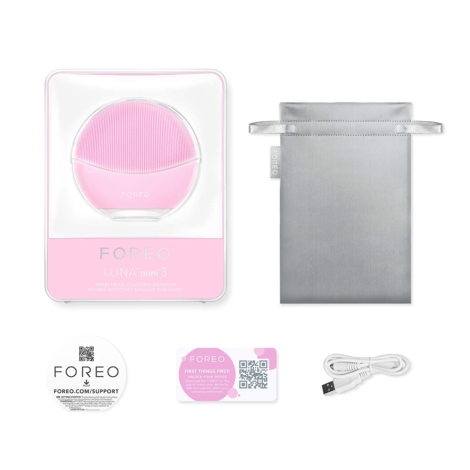 FOREO LUNA mini T-Sonic Facial Cleansing Device - PINK color : Buy Online  at Best Price in KSA - Souq is now : Beauty
