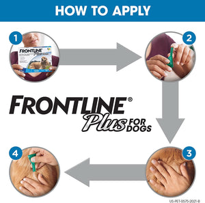 Frontline Plus Flea and Tick Treatment for Dogs 6 Month Medium Dog 23-44 Pounds